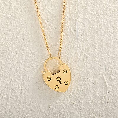 Italian Locket Heart Necklace in 10K Yellow Gold 2.4 Grams 18 Inches