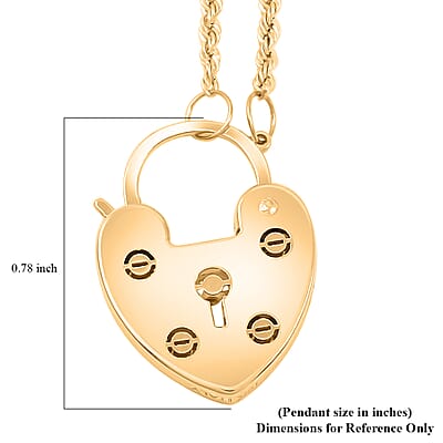 Italian Locket Heart Necklace in 10K Yellow Gold 2.4 Grams 18 Inches