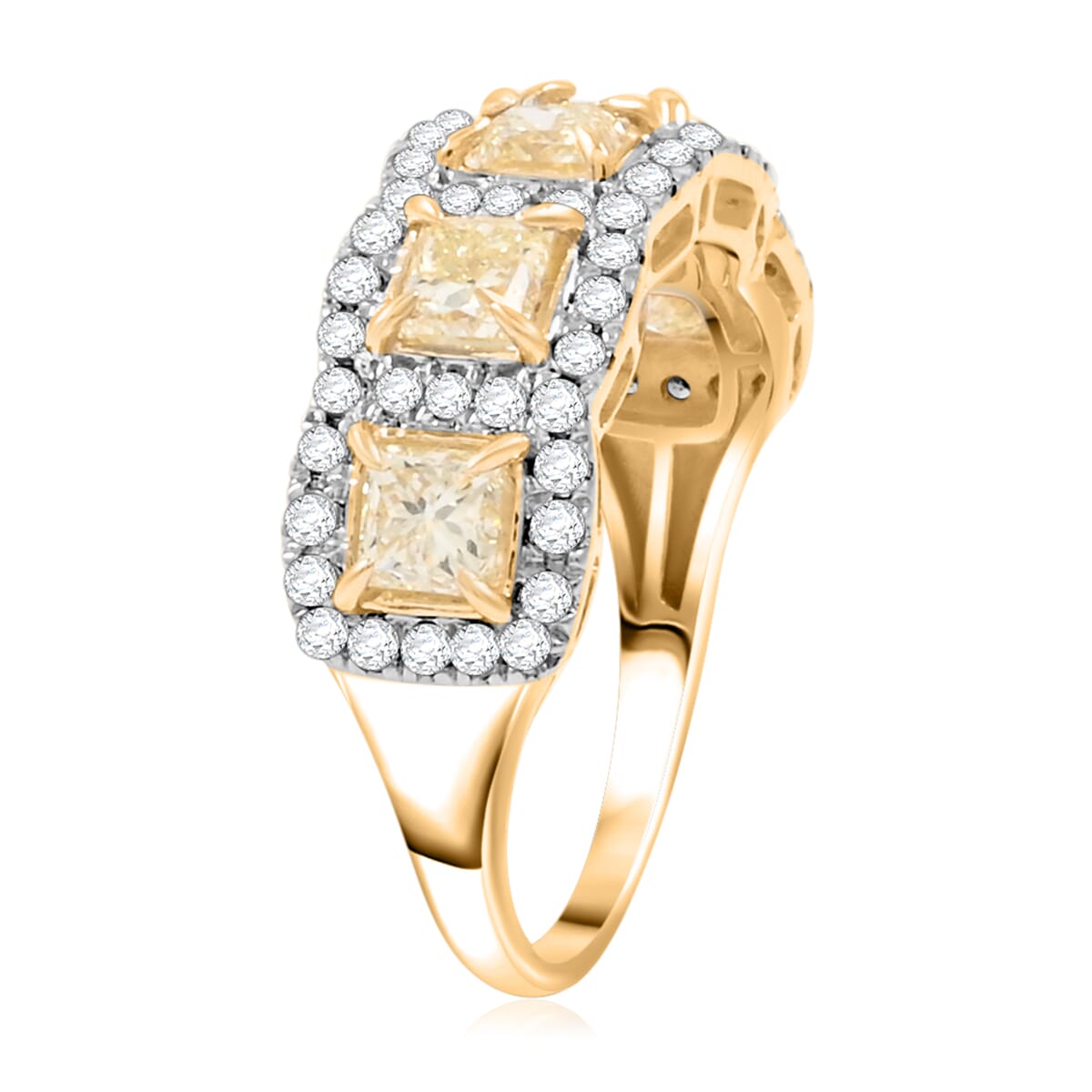 Diamond 2.00 ctw Ring in 14K Yellow Gold (Size 6.0) image number 3