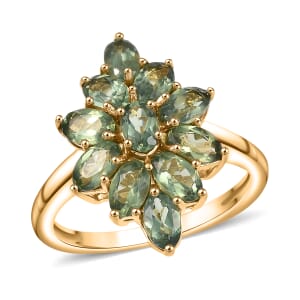 D'Joy Premium Malagasy Pine Apatite 2.75 ctw Twilight Bloom Ring in 18K Vermeil Yellow Gold Over Sterling Silver (Size 10.0)