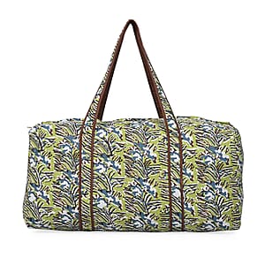 Multi Color Quilted Cotton & Polyester Bag with Zipper Closure