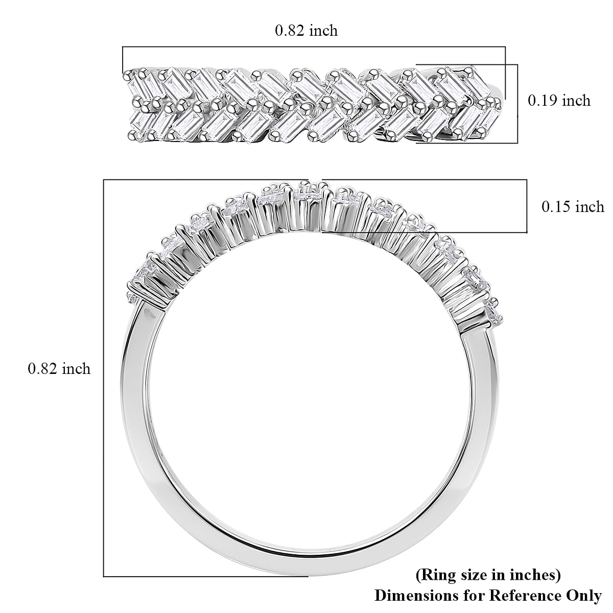 D'Joy Diamond 0.25 ctw Art Deco Ring in Rhodium Over Sterling Silver (Size 10.0)  image number 5