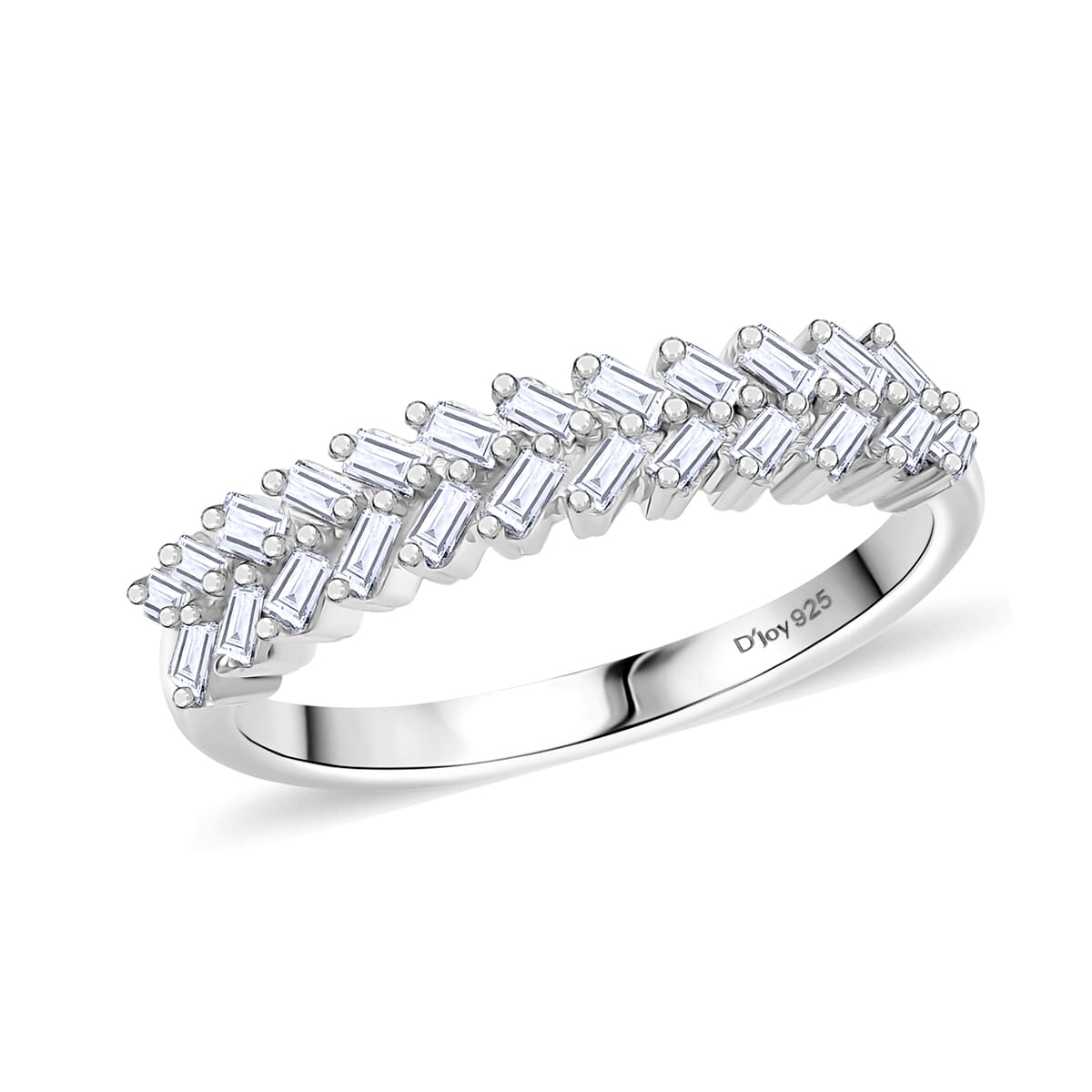 D'Joy Diamond 0.25 ctw Art Deco Ring in Rhodium Over Sterling Silver (Size 8.0)  image number 0