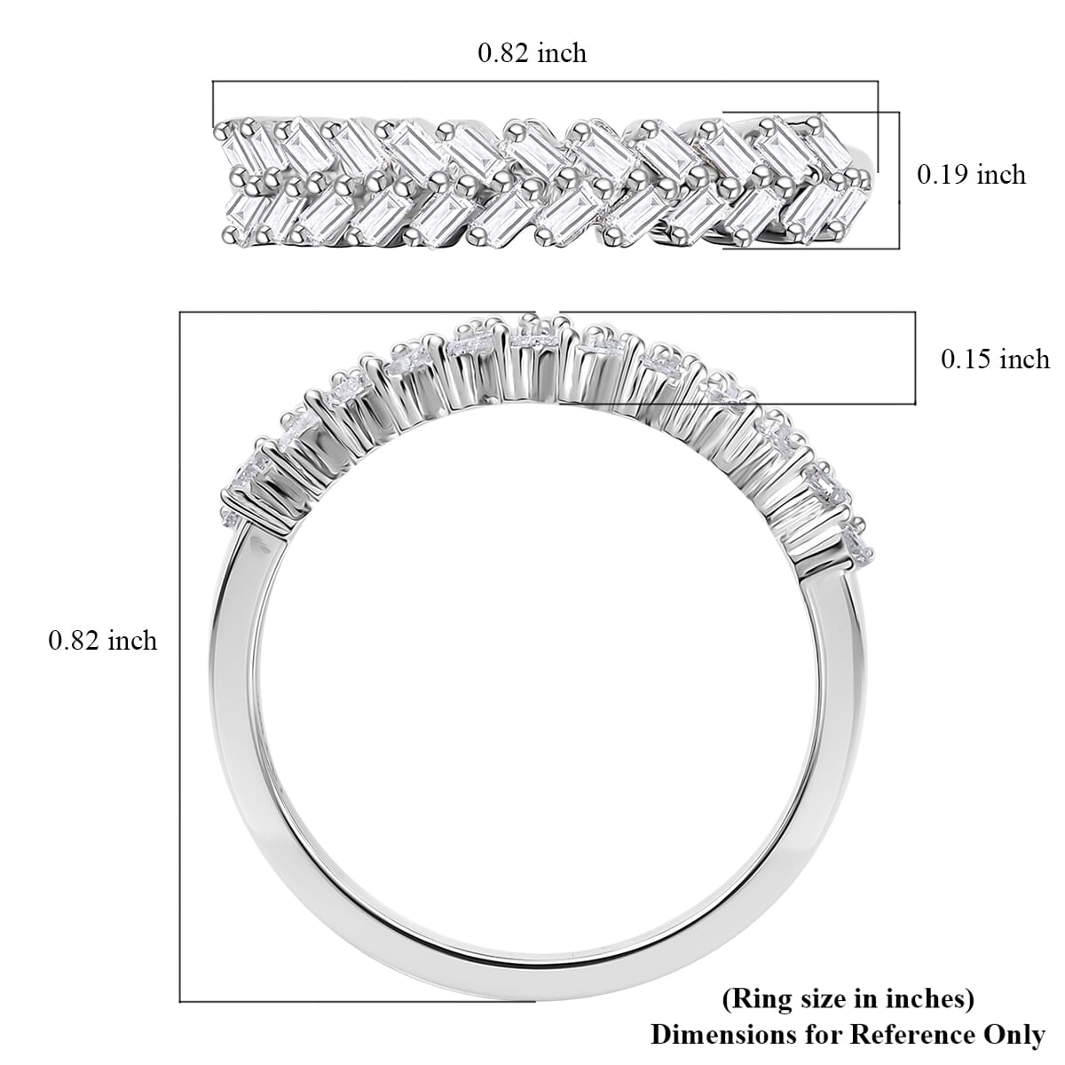 D'Joy Diamond 0.25 ctw Art Deco Ring in Rhodium Over Sterling Silver (Size 8.0)  image number 5