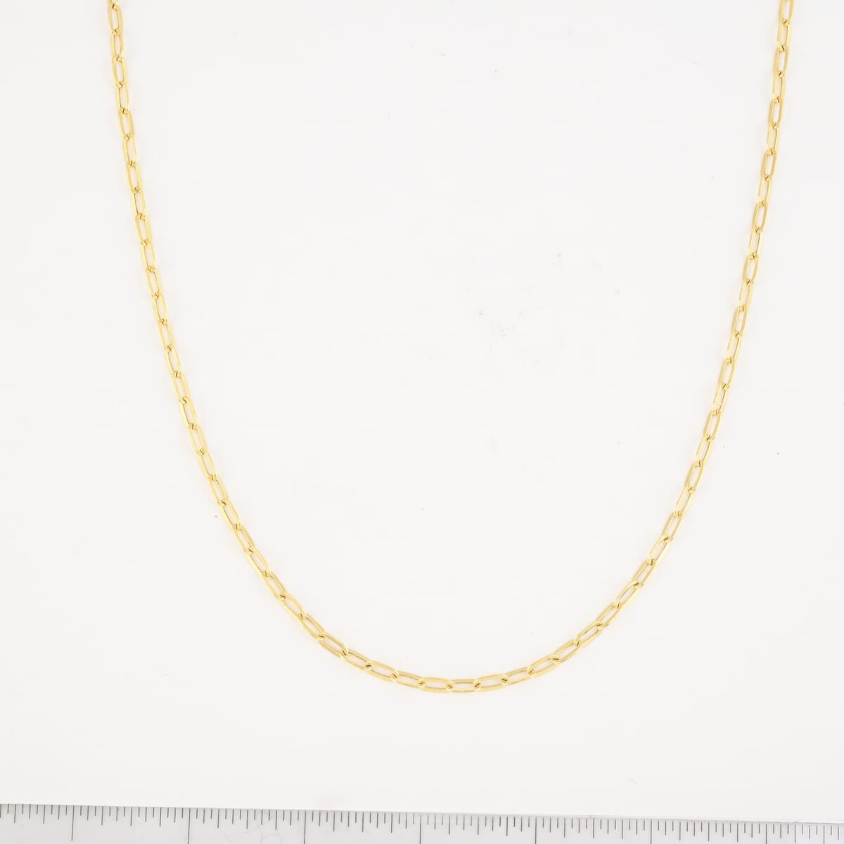 14K Yellow Gold 3mm Paper Clip Chain Necklace 24 Inches 5.97 Grams image number 2