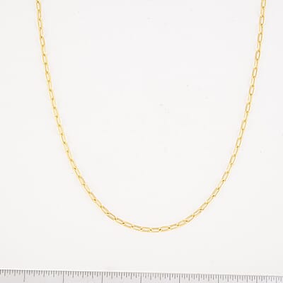 14K Yellow Gold 3mm Paper Clip Chain Necklace 24 Inches 5.97 Grams