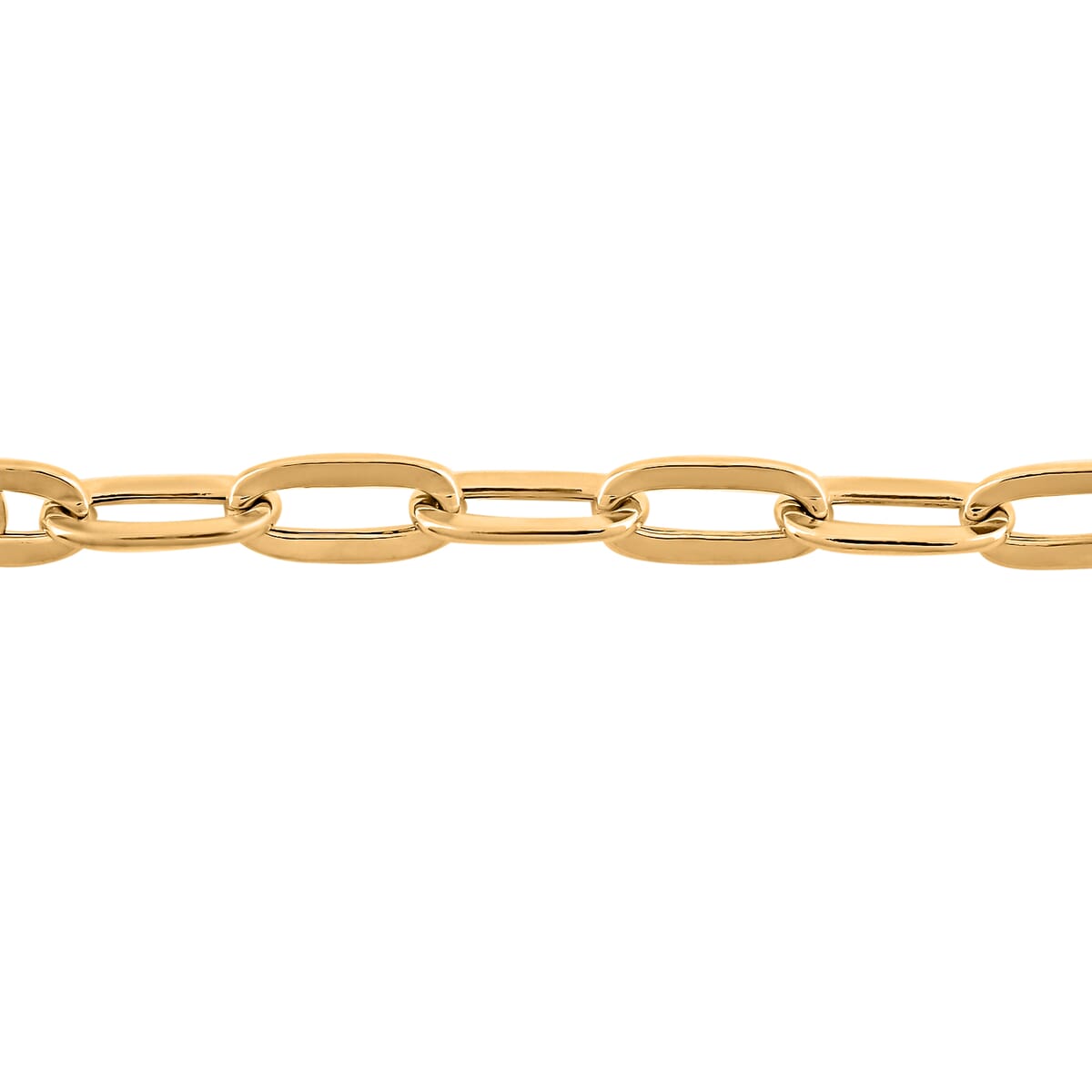 14K Yellow Gold 3mm Paper Clip Chain Bracelet (8.00 In) 1.97 Grams image number 2