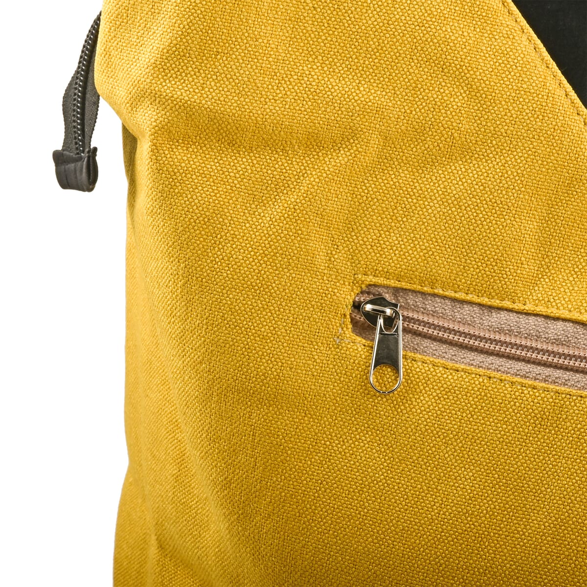 Yellow Floral Embroidery 100% Polyester Tote Bag - One Size image number 4