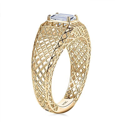 IGI Certified Luxuriant Lab Grown Diamond E-F VS 1.00 ctw Mirage Collection Mens Ring in 10K Yellow Gold (Size 10.0)