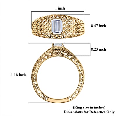 IGI Certified Luxuriant Lab Grown Diamond E-F VS 1.00 ctw Mirage Collection Mens Ring in 10K Yellow Gold (Size 10.0)