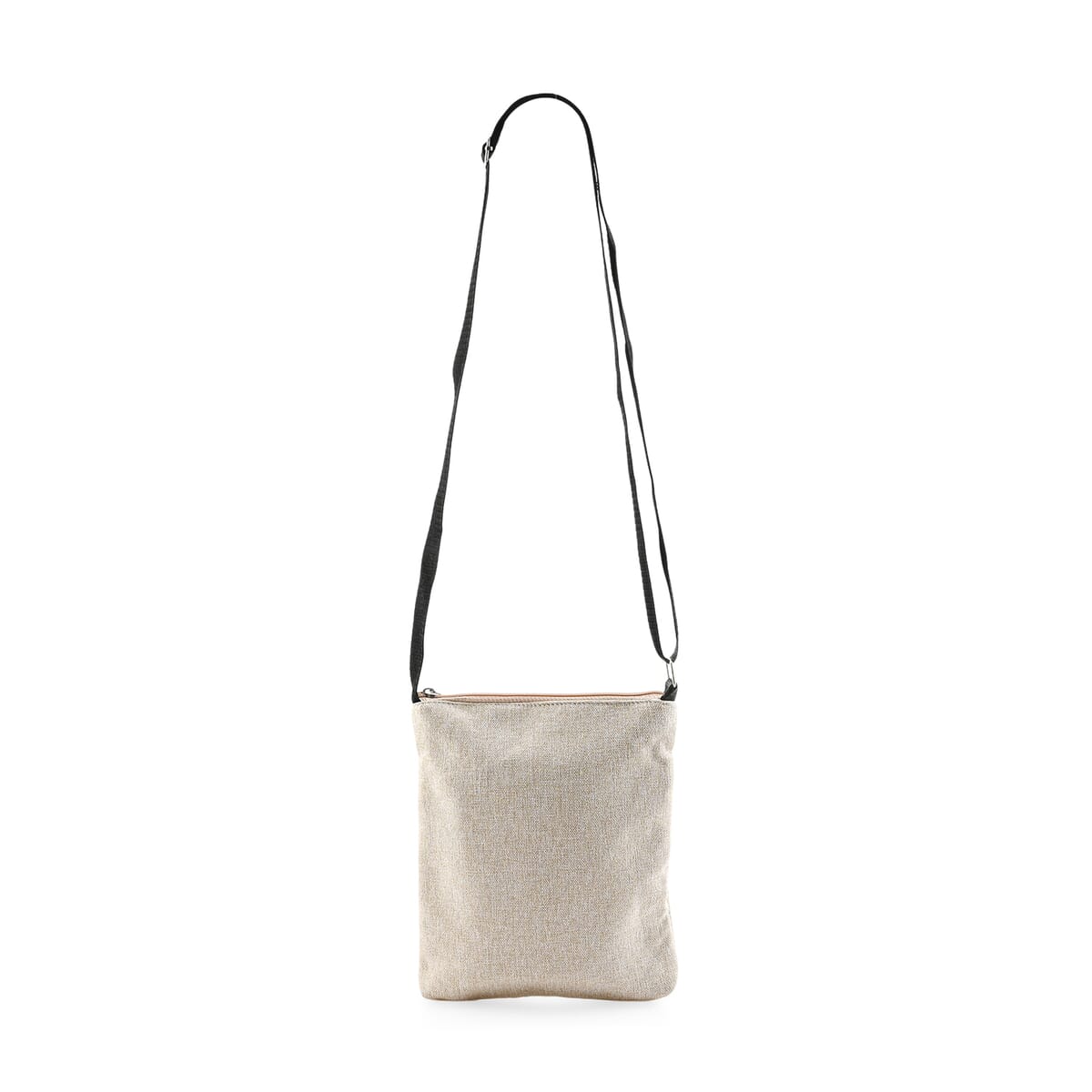 White Floral Embroidery Pattern Mini Shoulder Bag with Shoulder Strap image number 3