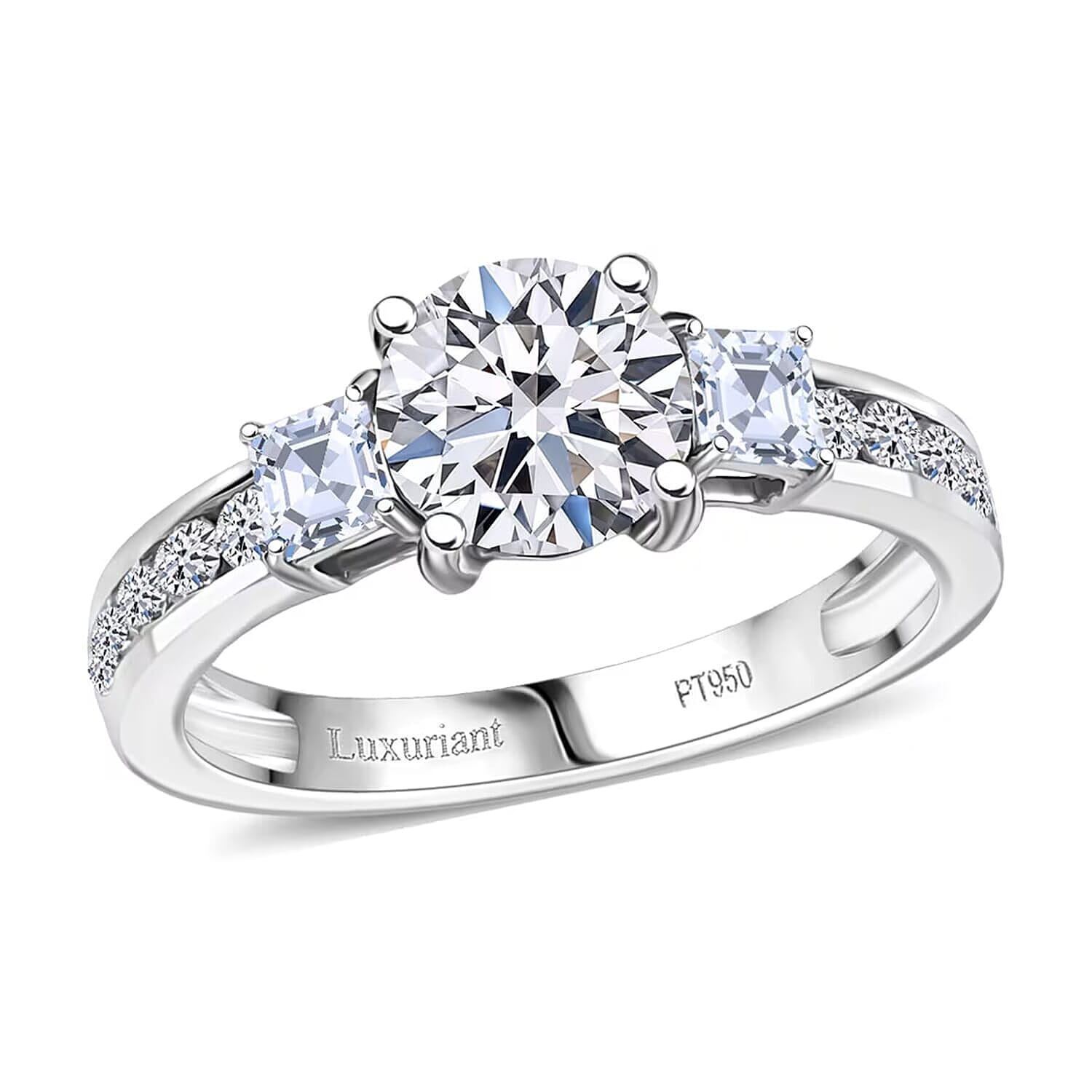 950 Platinum Luxuriant Lab Grown Diamond (E-F, VS) Ring (Size 5.0) (4.80 g) 2.00 ctw