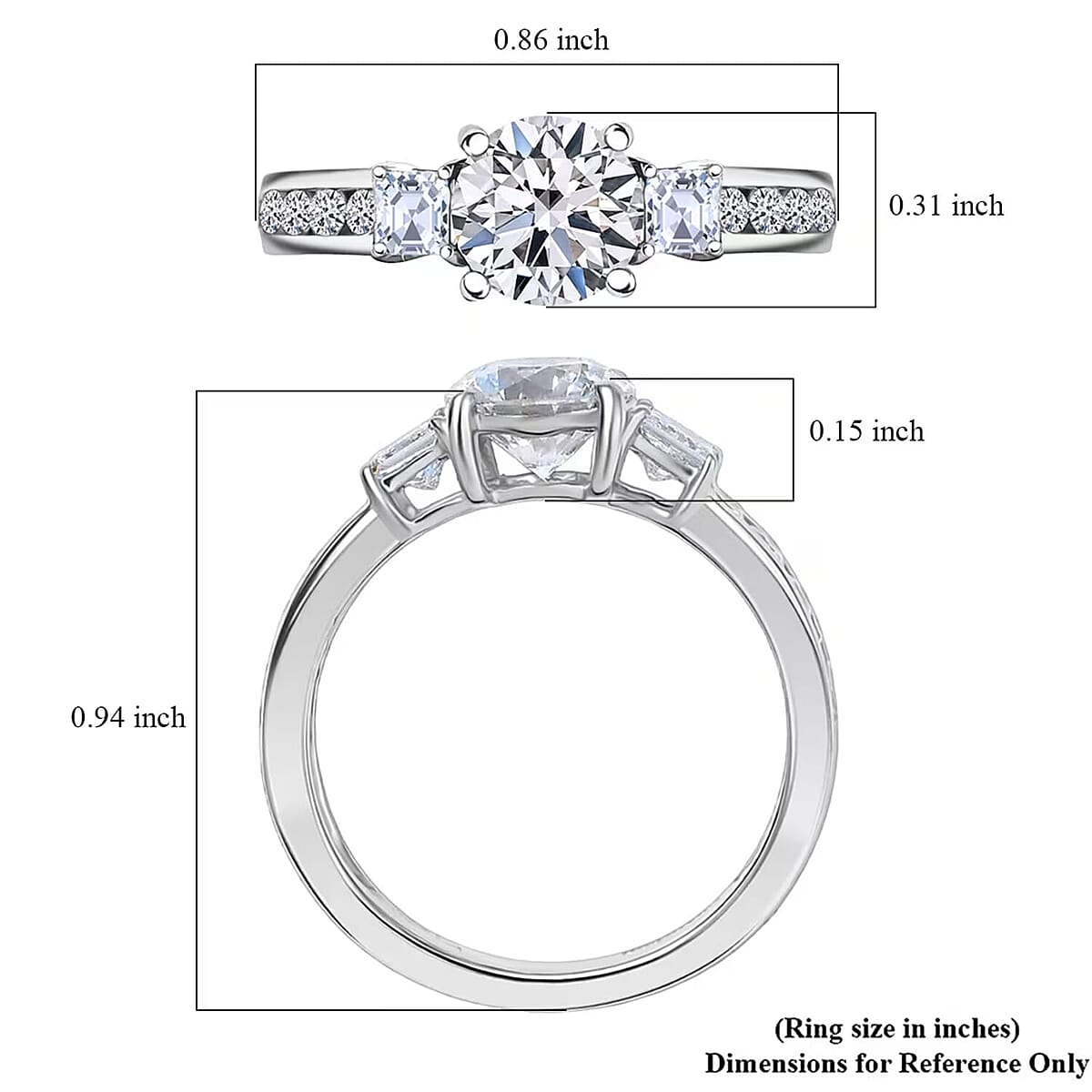 950 Platinum Luxuriant Lab Grown Diamond (E-F, VS) Ring (Size 8.0) (4.80 g) 2.00 ctw image number 7