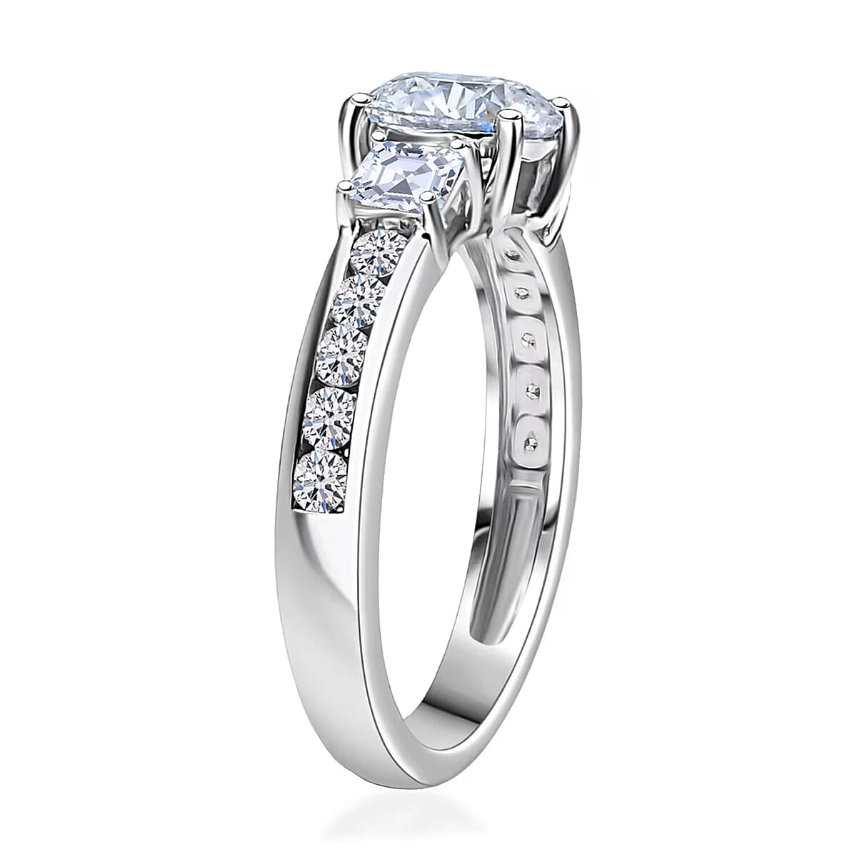 950 Platinum Luxuriant Lab Grown Diamond (E-F, VS) Ring (Size 8.0) (4.80 g) 2.00 ctw image number 8