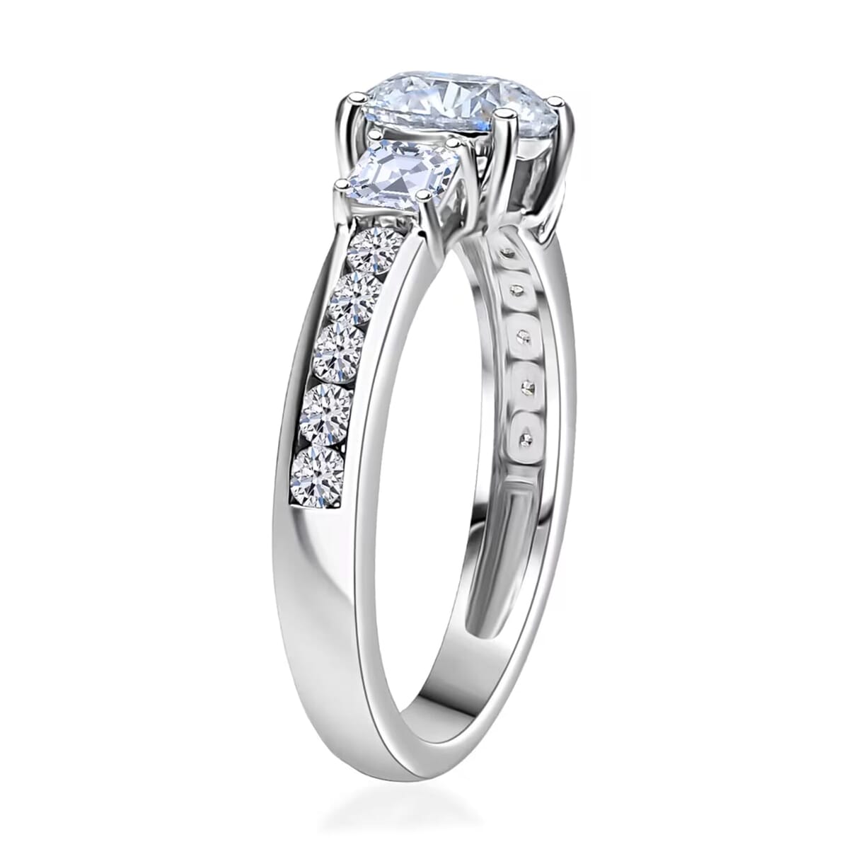 Luxuriant Lab Grown Diamond E-F VS 2.00 ctw Ring in 950 Platinum (Size 7.0) 4.80 Grams image number 8