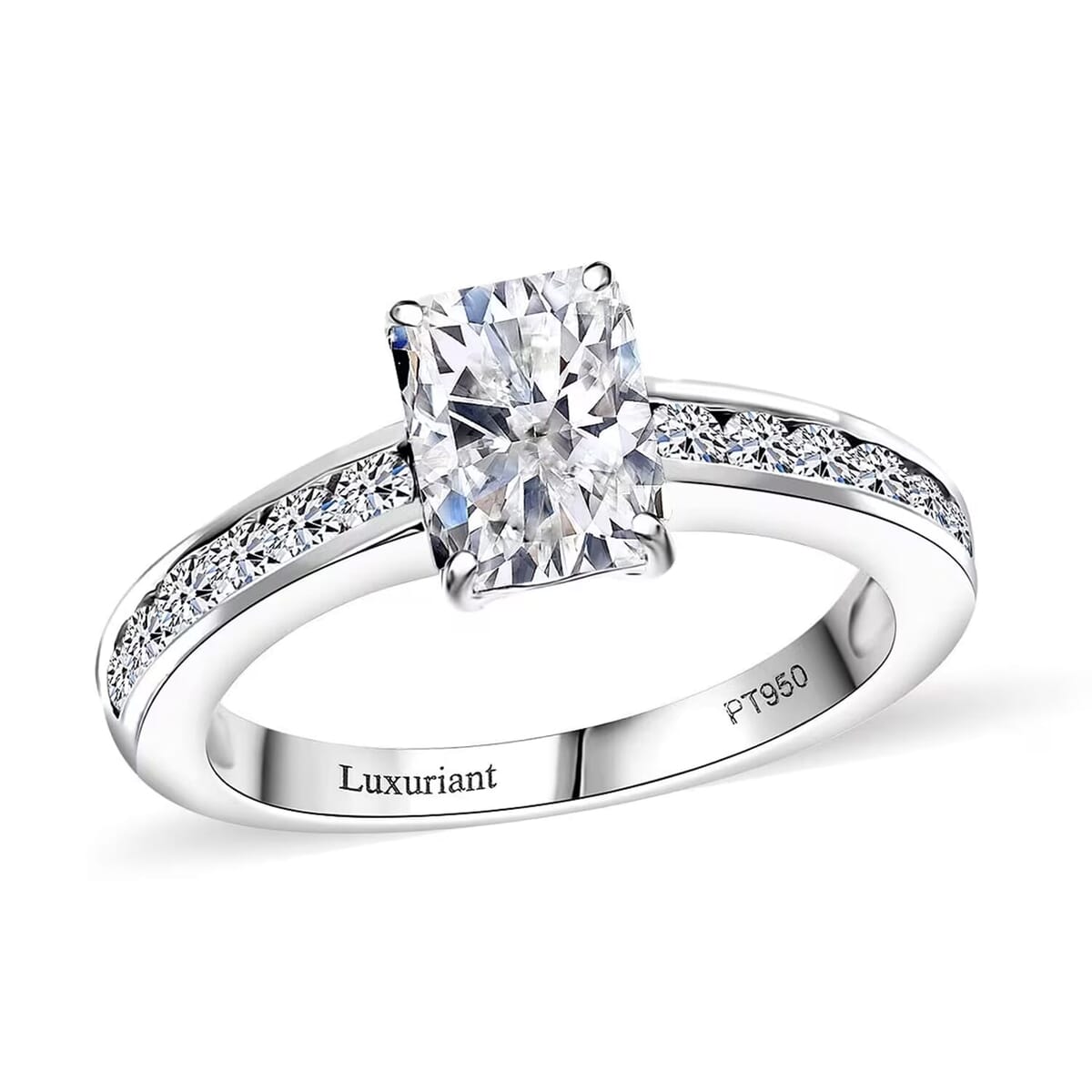 Luxuriant Lab Grown Diamond E-F VS 2.00 ctw Ring in 950 Platinum (Size 10.0) 5.38 Grams image number 0