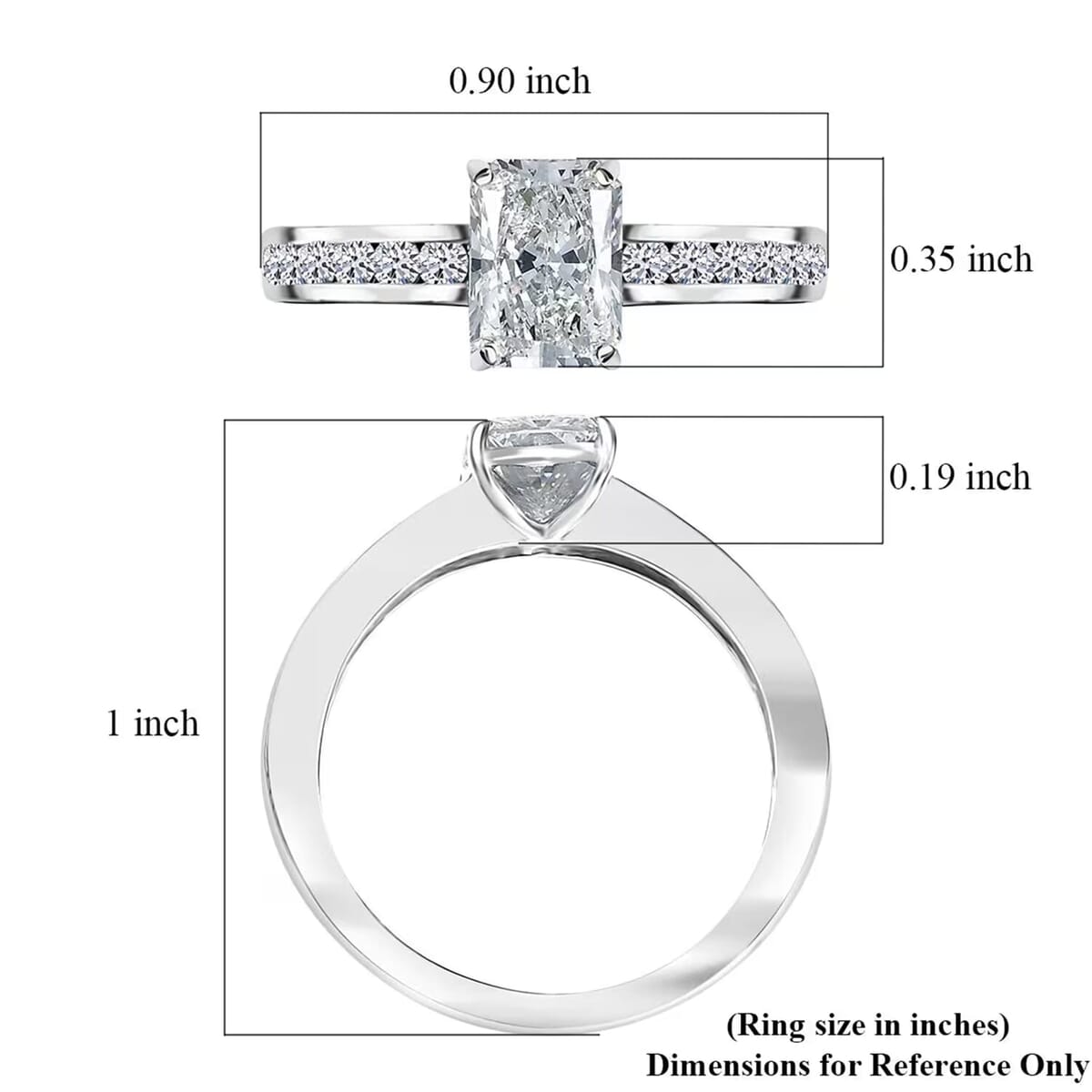 950 Platinum Luxuriant Lab Grown Diamond (E-F, VS) Ring (Size 7.0) (5.38 g) 2.00 ctw image number 8