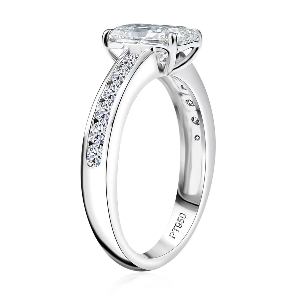 Luxuriant Lab Grown Diamond E-F VS 2.00 ctw Ring in 950 Platinum (Size 9.0) 5.38 Grams image number 8