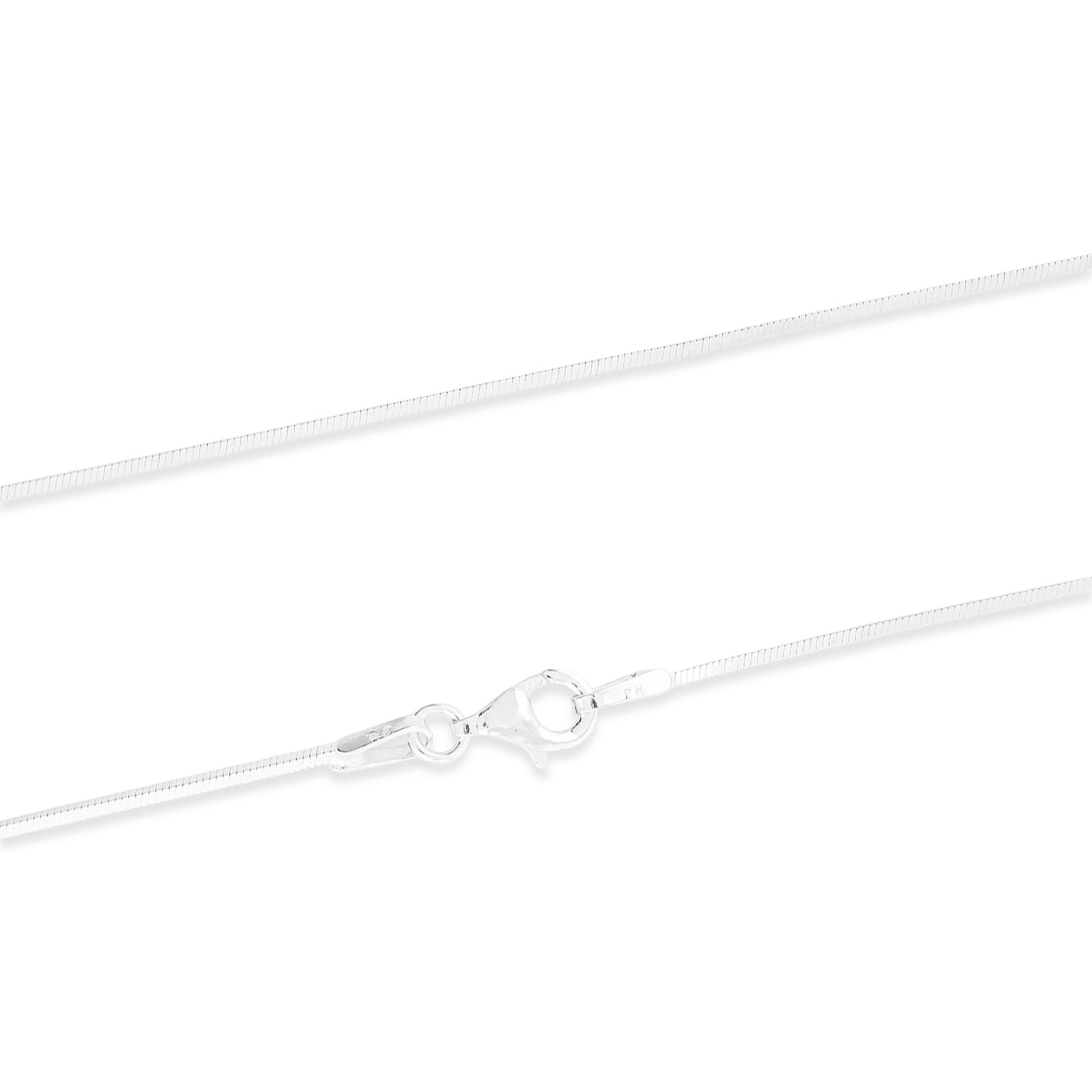Plain Metal Necklace in Sterling Silver 20 Inches