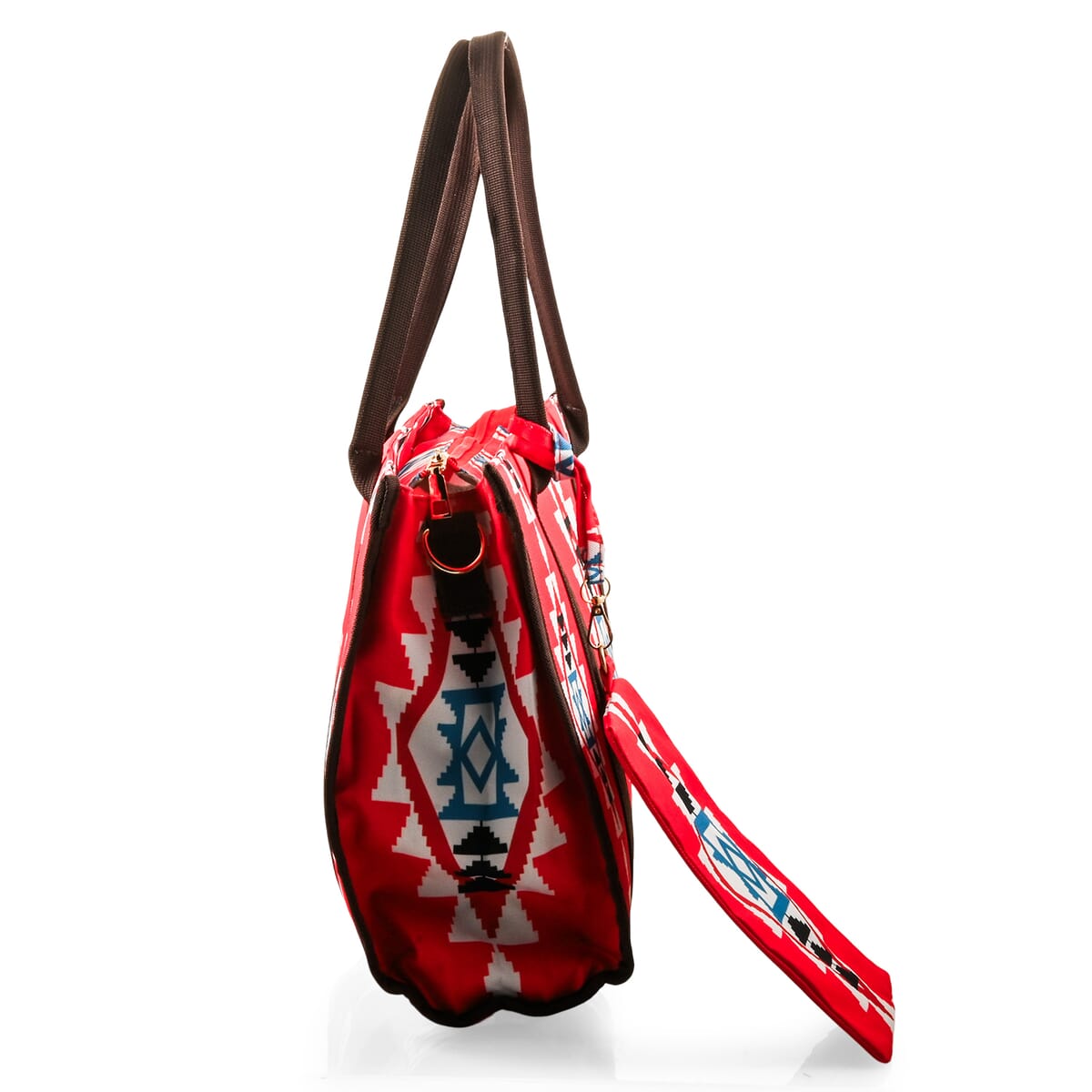 Red Charming Bohemian Pattern Set of Tote Bag and Wrist Bag image number 1