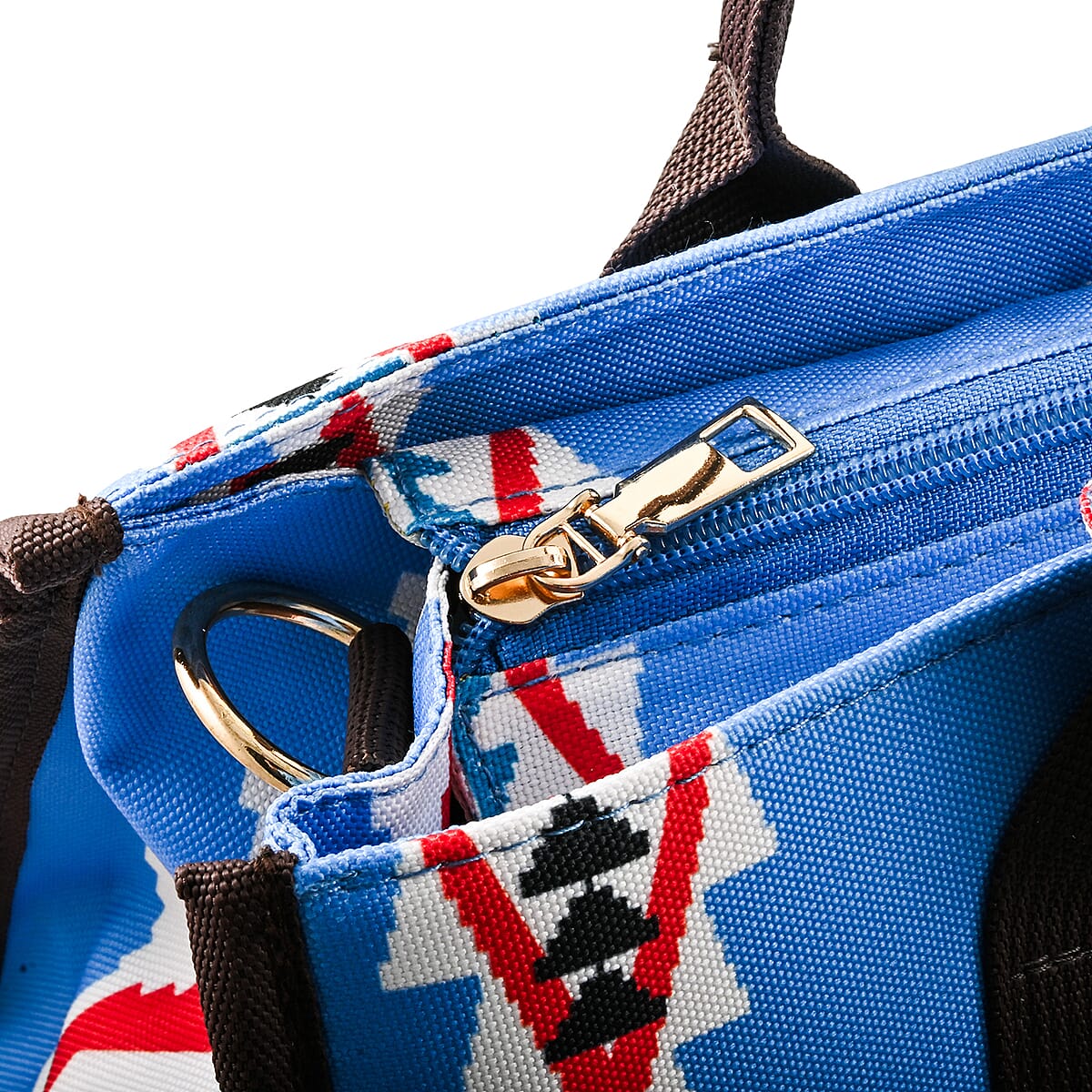 Light Blue Charming Bohemian Pattern Set of Tote Bag and Wrist Bag image number 5