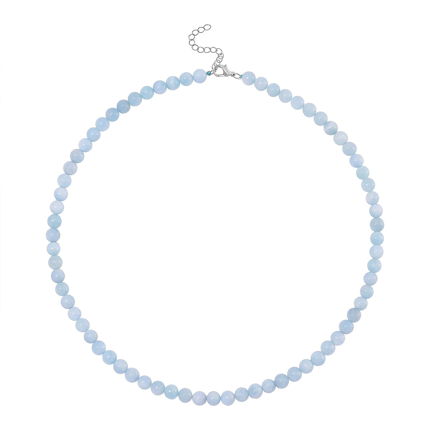 Aquamarine and Beads & Pearl 145.00 ctw Necklace in Sterling Silver