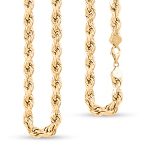 10K Yellow Gold 8mm Rope Chain Necklace 26 Inches 28 Grams