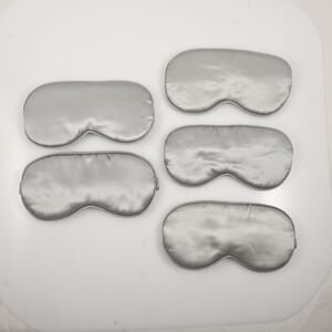 Closeout Set of 5 Grey Mulberry Silk Eye Masks (Ships in 8-10 Business Days)