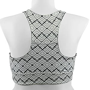 Max Studio Performance Black Aztec Leo Reversible Sports Bra - S