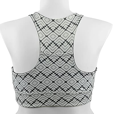 Max Studio Performance Black Aztec Leo Reversible Sports Bra - S