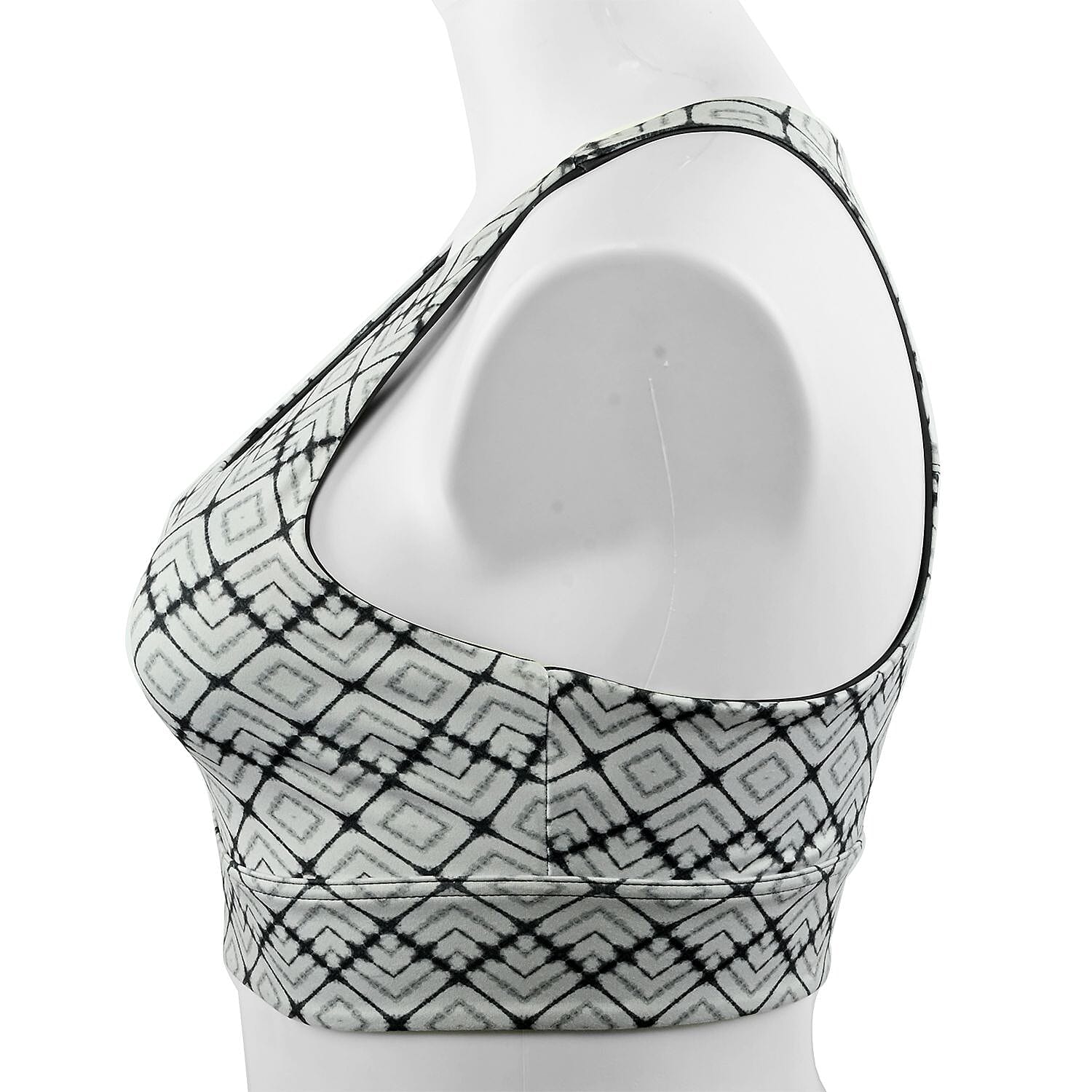 Max Studio Performance Black Aztec Leo Reversible Sports Bra - S
