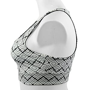 Max Studio Performance Black Aztec Leo Reversible Sports Bra - S