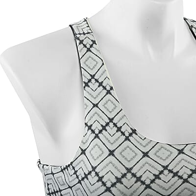 Max Studio Performance Black Aztec Leo Reversible Sports Bra - S