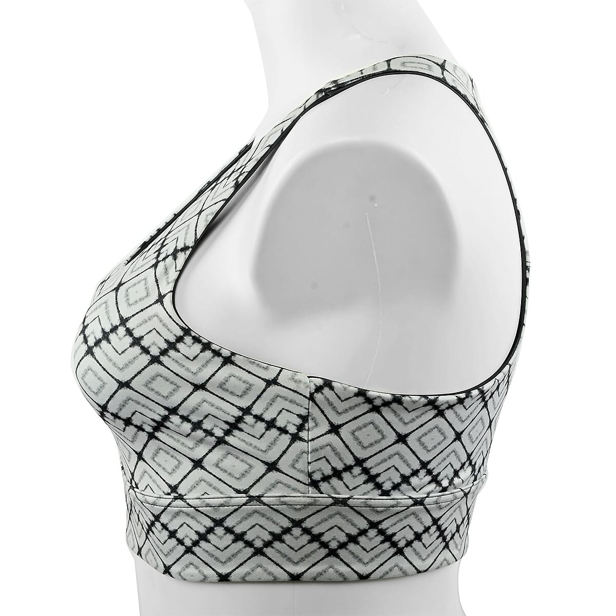 Max Studio Performance Black Aztec Leo Reversible Sports Bra - XL image number 2