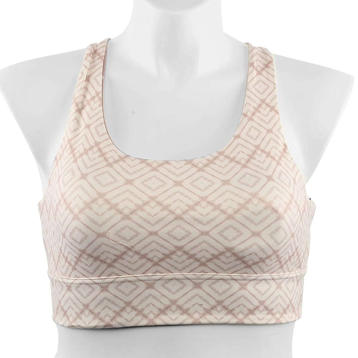 Max Studio Performance Mauve Aztec Leo Reversible Sports Bra - M image number 0