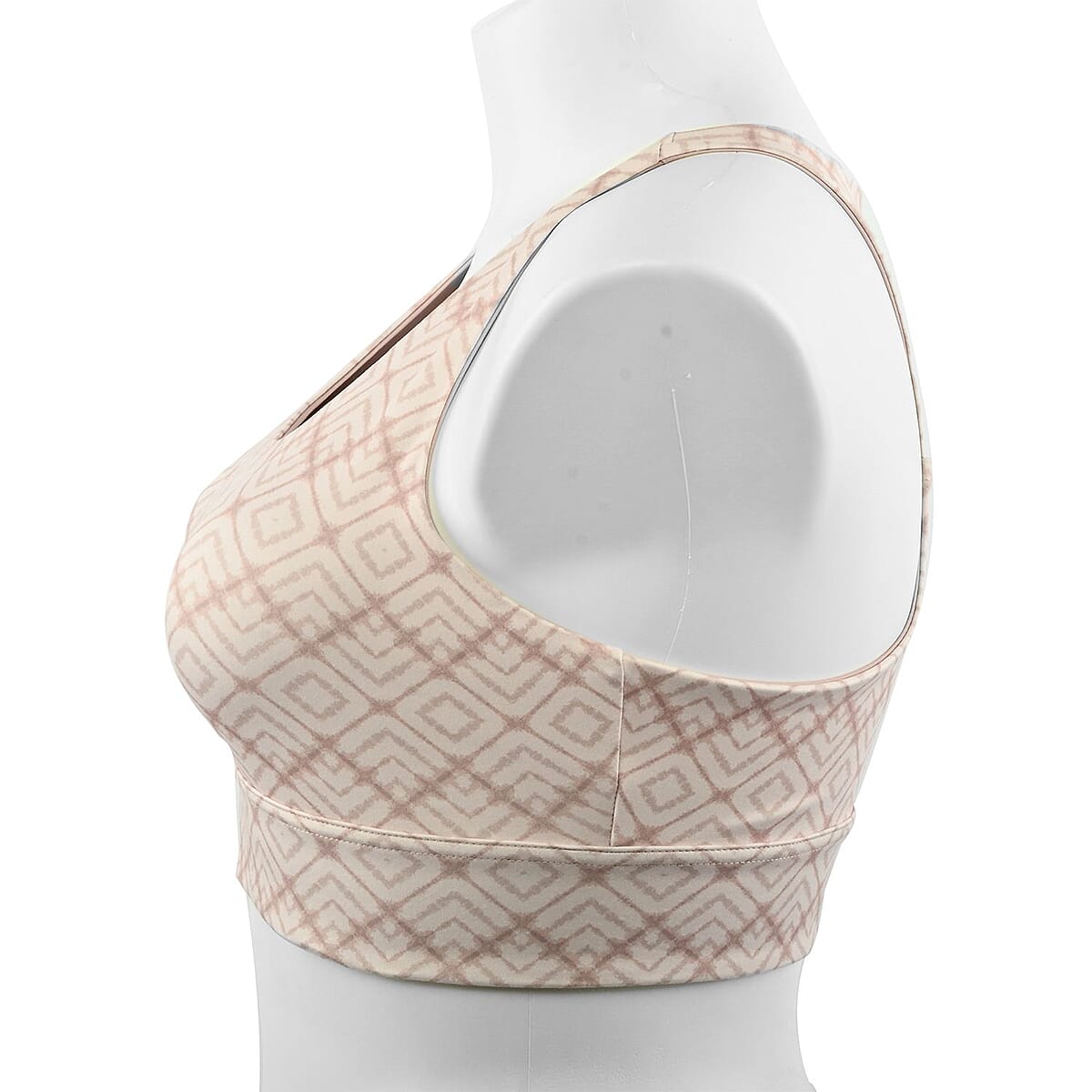 Max Studio Performance Mauve Aztec Leo Reversible Sports Bra - M image number 2