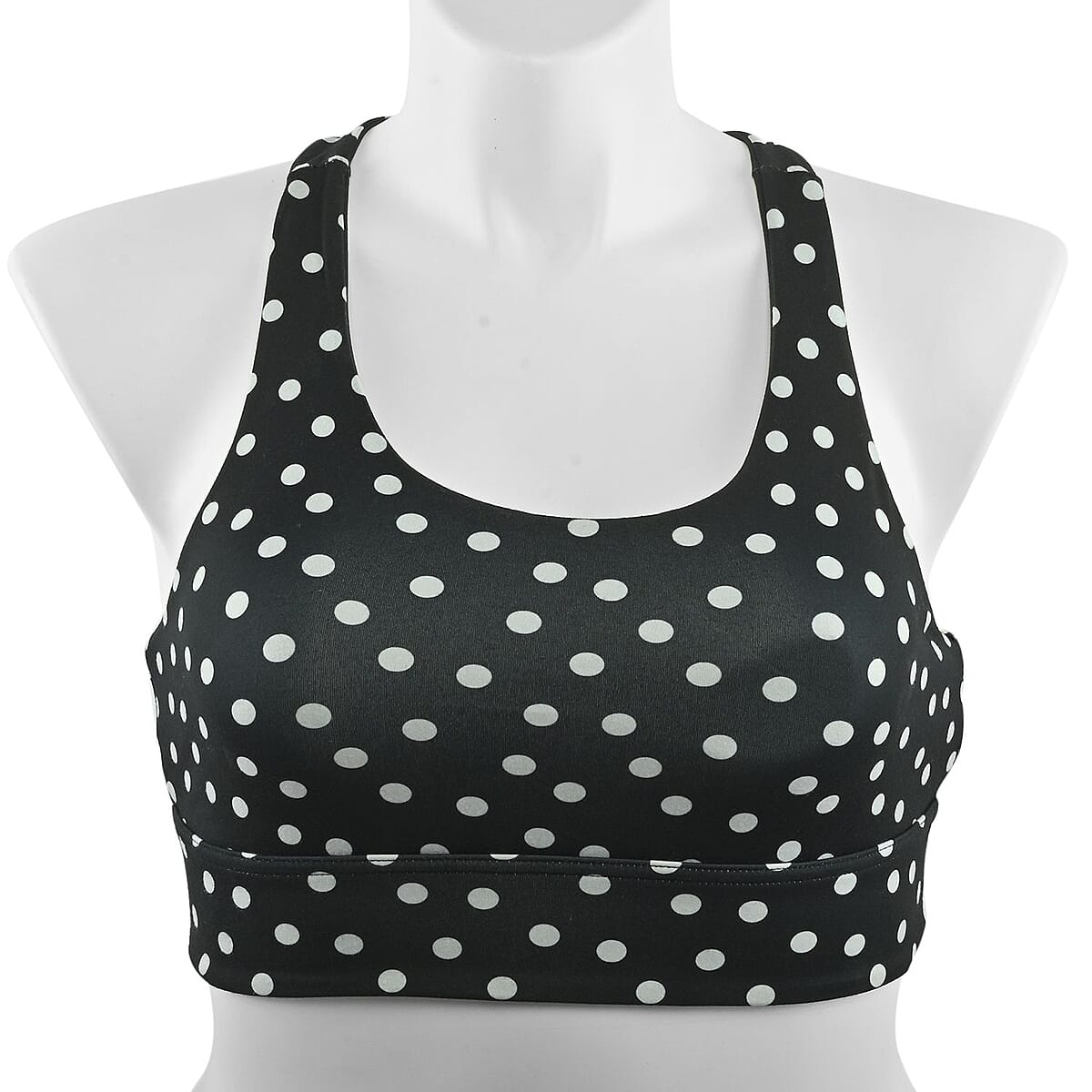 Max Studio Performance Polka Dot Leo Reversible Sports Bra - L image number 0