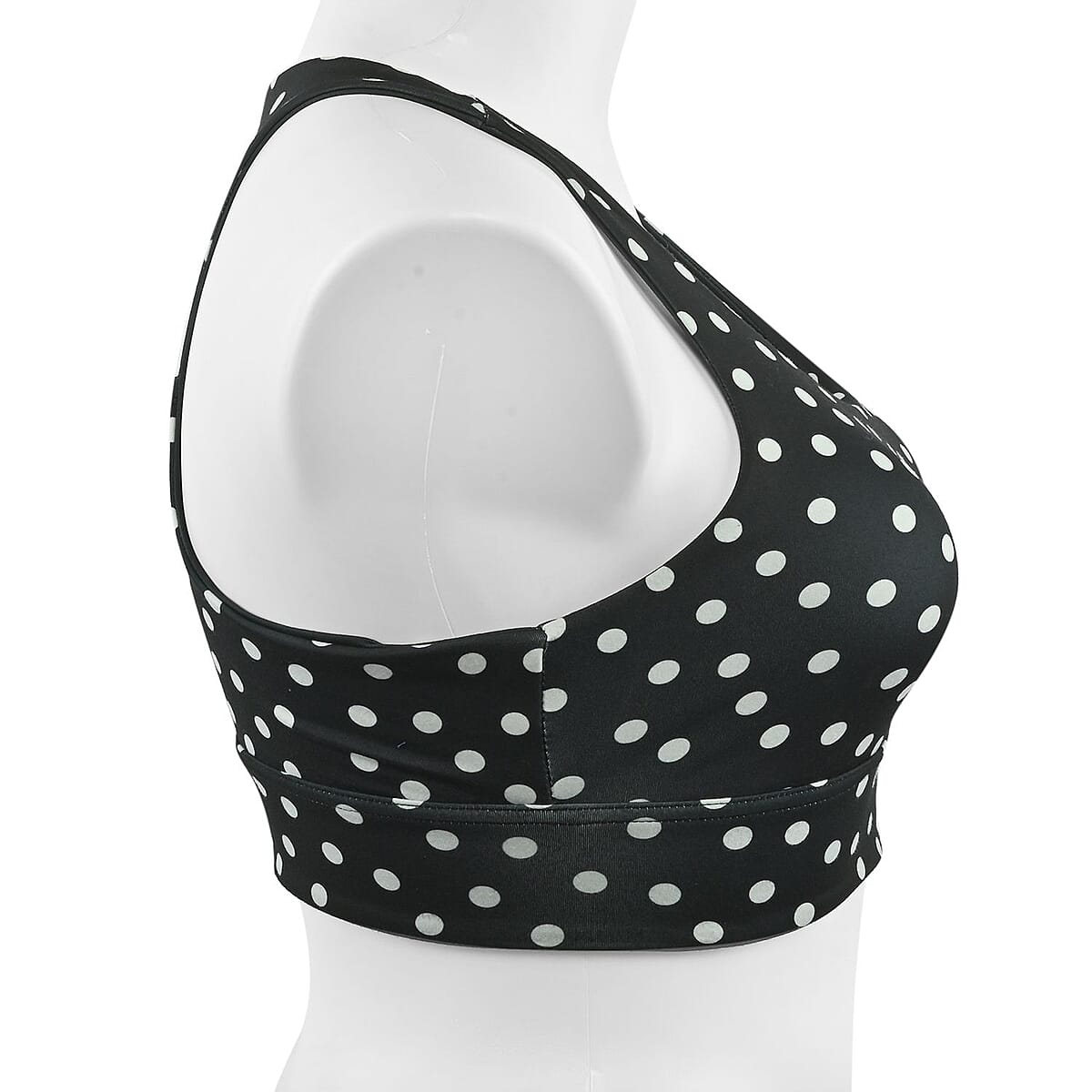 Max Studio Performance Polka Dot Leo Reversible Sports Bra - L image number 2