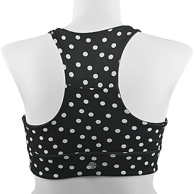 Max Studio Performance Polka Dot Leo Reversible Sports Bra - S