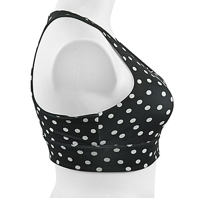 Max Studio Performance Polka Dot Leo Reversible Sports Bra - S