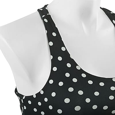 Max Studio Performance Polka Dot Leo Reversible Sports Bra - S