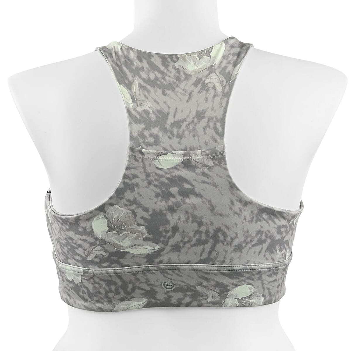 Max Studio Performance Beige Floral Leo Reversible Sports Bra - M image number 1