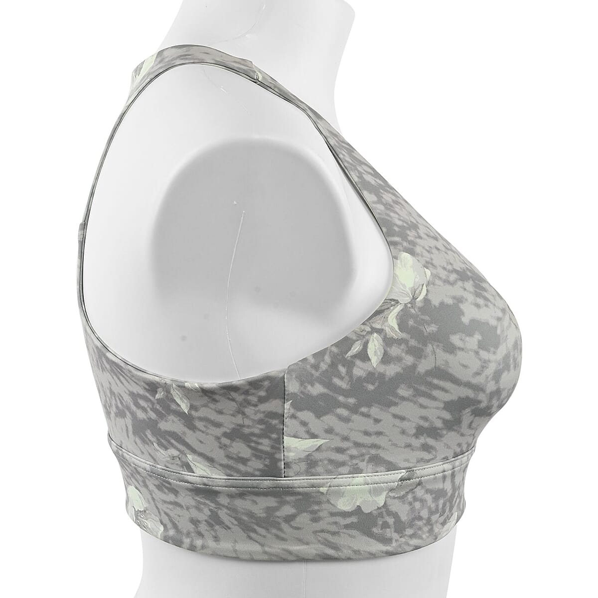 Max Studio Performance Beige Floral Leo Reversible Sports Bra - M image number 2