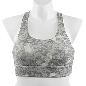 Max Studio Performance Beige Floral Leo Reversible Sports Bra - XL