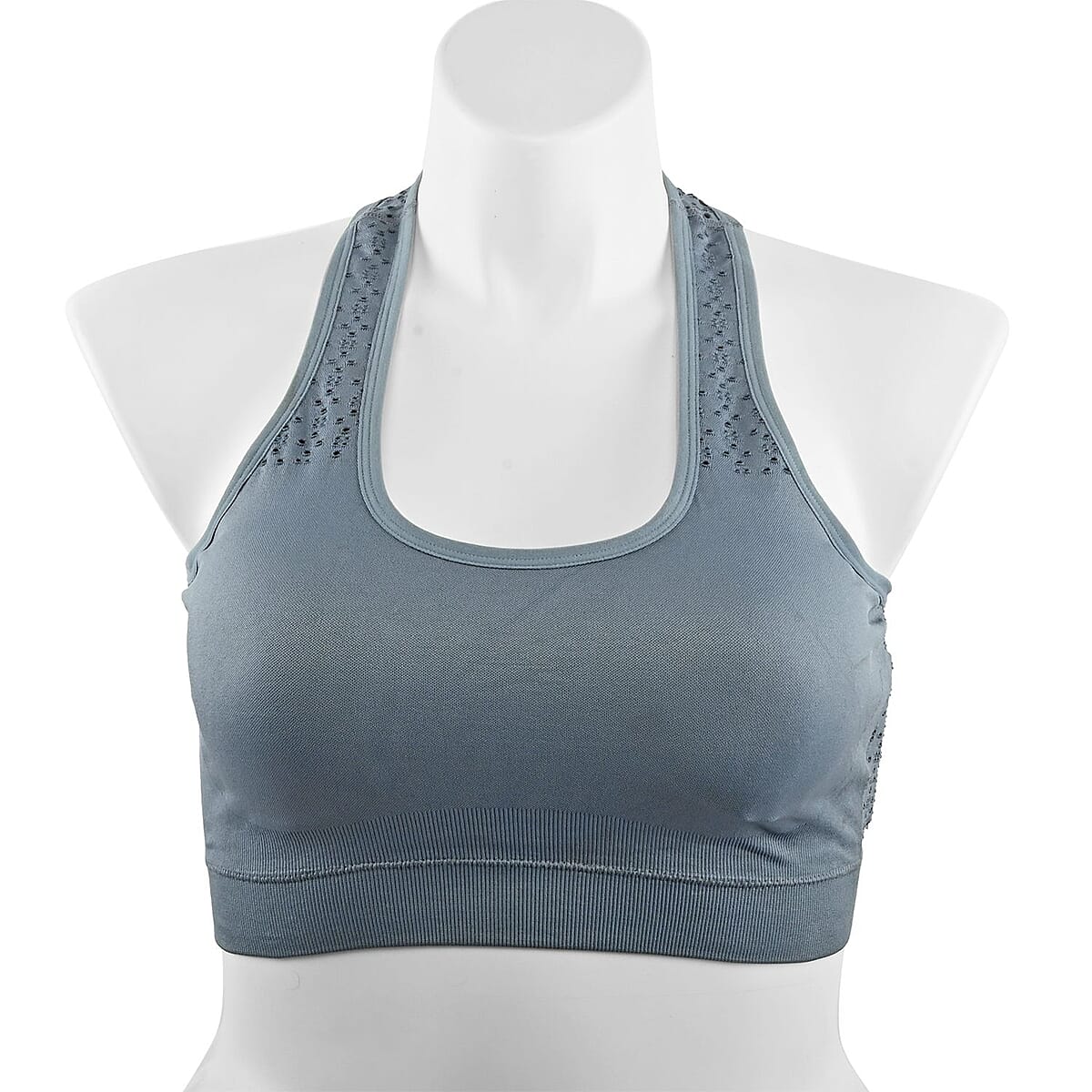 Max Studio Performance Charcoal Camelia Sports Bra - M image number 0