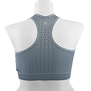 Max Studio Performance Charcoal Camelia Sports Bra - XS/S