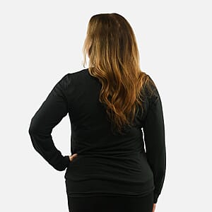 Max Studio Performance Black Arizona Tie Front Top - M