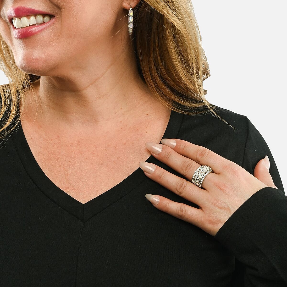 Max Studio Performance Black Arizona Tie Front Top - XL image number 4