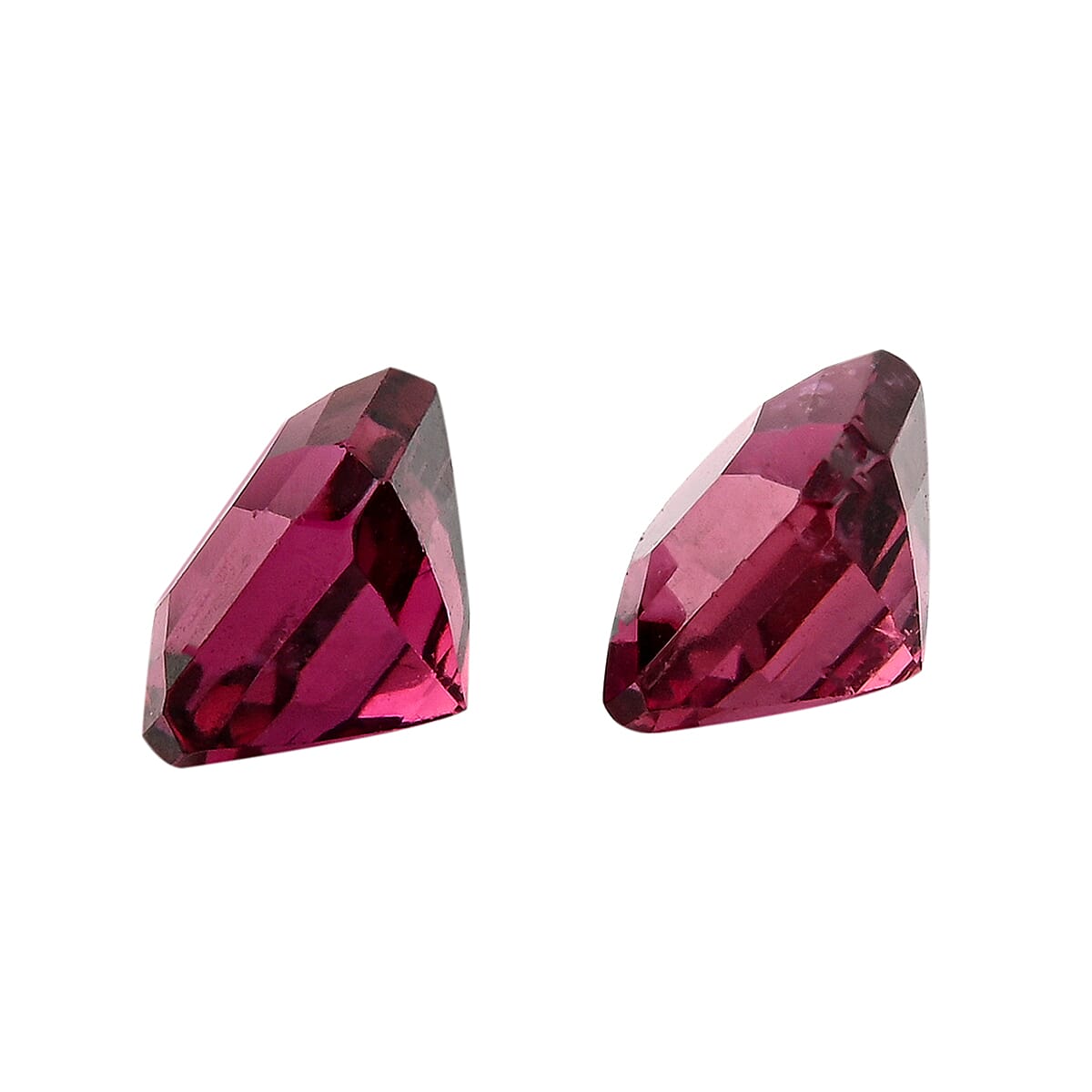 Asscher Cut AAAA Ouro Fino Rubellite Set of 2 (Sqr 5x5 mm) 1.50 ctw