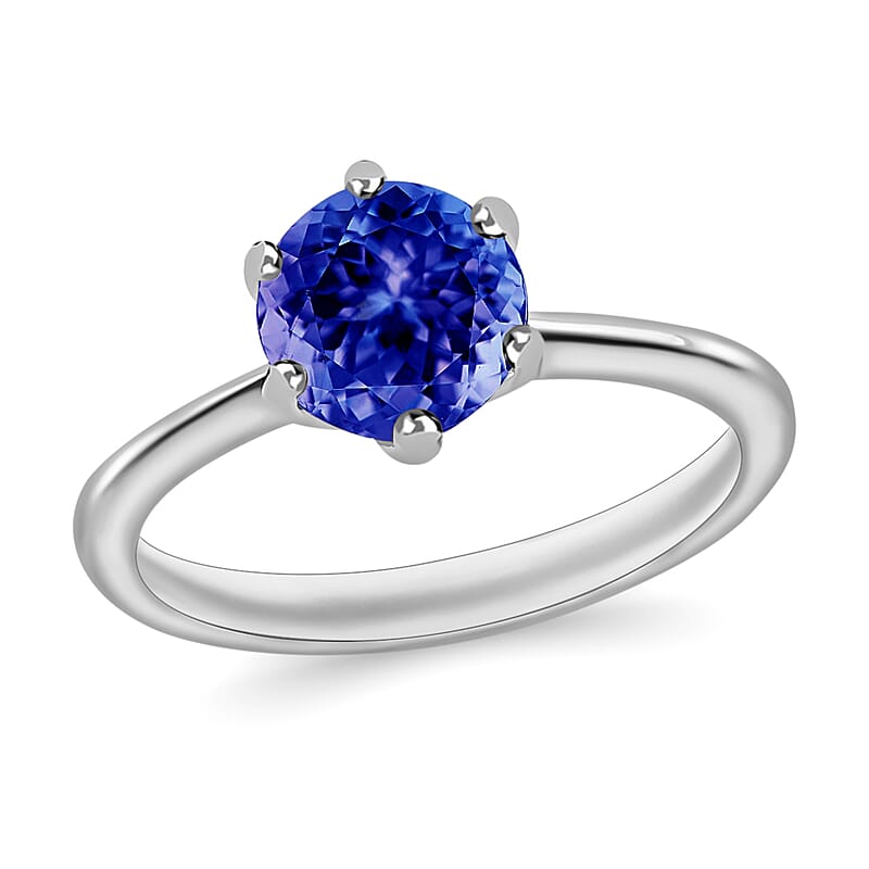Rhapsody AAAA Tanzanite Solitaire Ring in 950 Platinum (Size 10.0) 1.45 ctw 6 Grams